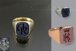 Monograms are usually engraved for reading and not to make a seal wax impression. Monograms are usually engraved for reading and not to make a seal wax impression.