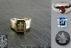 Various gemstones can be engraved on the reverse, depending on their transparency. Various gemstones can be engraved on the reverse, depending on their transparency.