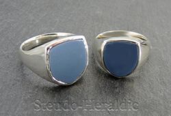 Siegelring Nr. SH1 und SH2 (Steingröße 14x12mm u. 16x13mm)