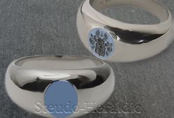 Siegelring Nr. BR30 (Bandring in der Steingröße 9x7 mm oval)