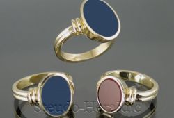 Siegelring Nr. 044 (in den Steingrößen 11x9 mm, 13x10,5 mm und 15x12 mm oval erhältlich)